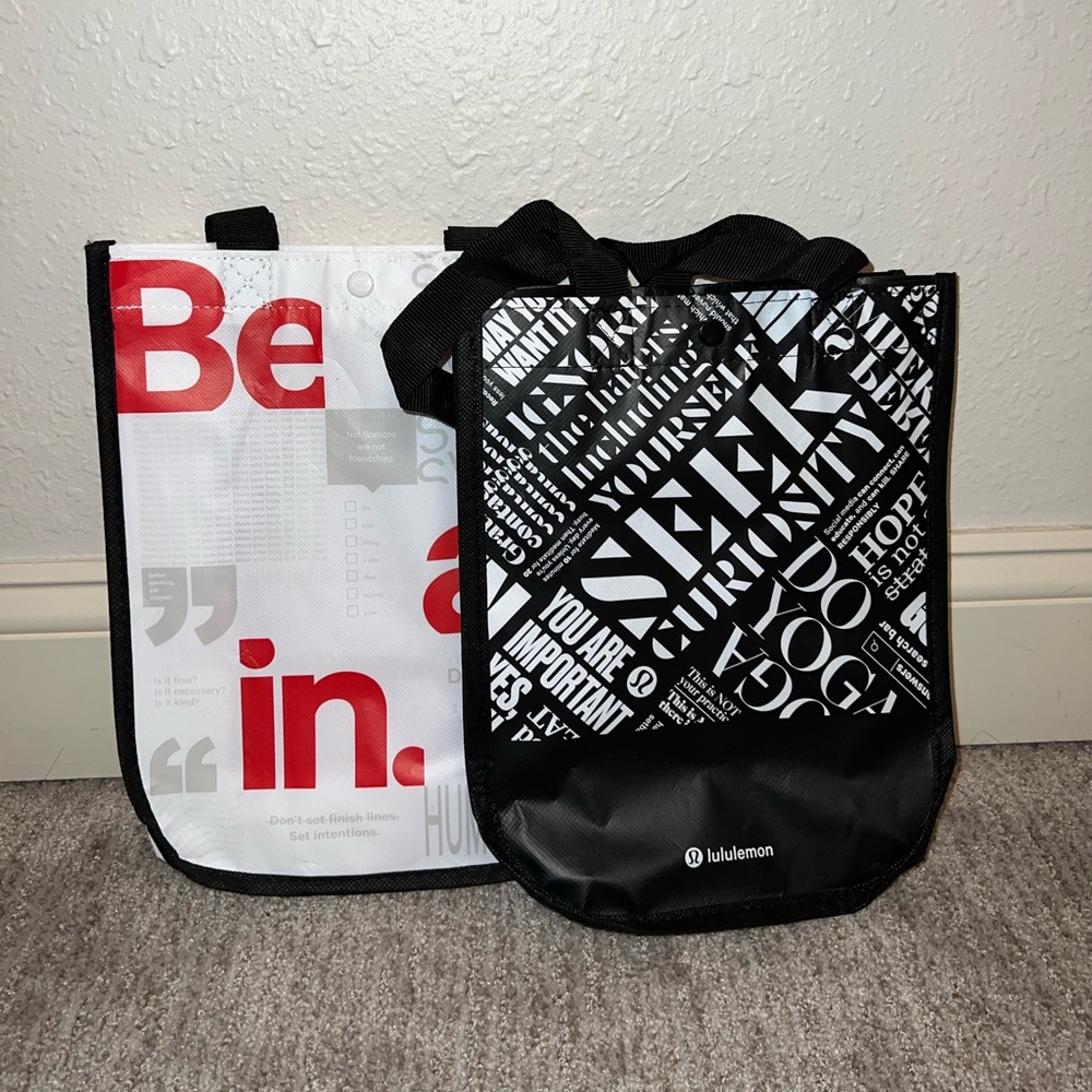 2-Pack Lululemon Reusable Tote Bags